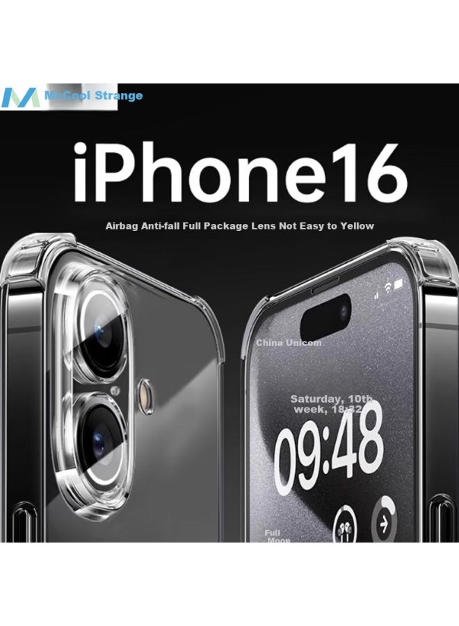 MAIKUQI Mocool واقي ضد الصدمات لـ Apple Iphone 16، غطاء واقي ناعم من TPU شفاف بتغطية كاملة مضاد للسقوط مع وسادة هوائية - أبيض شفاف - Image 2