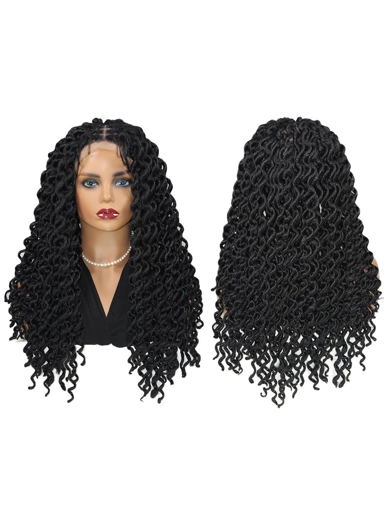 Miz Barn - Miz Barn 100% Handmade Synthetic Lightweight Twist Braided Wig 360 Full Swiss Lace Front Knotless Box Braided Wigs With Baby Hair For Black Women (GT24-1025) - Image 1