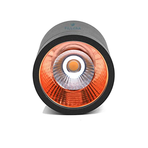 FILLISKA® 6 Watt LED Surface/Spot Light, Black & Rose Gold Finish, Shockproof Alluminium Body & Antiglare Diffuser (Warm White) - Image 2