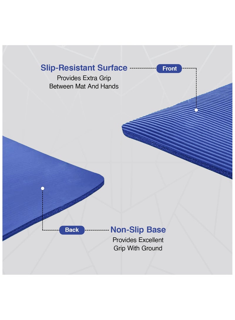 Allure Sphere Sphere Yoga Mat 10Mm Thick Double Sided Non-Slip Nbr Exercise Mat - Ideal Floor Mat For Gymnastic Pilates Fitness Workout Stretching - Training Equipment For Home Gym & Outdoor - Image 4