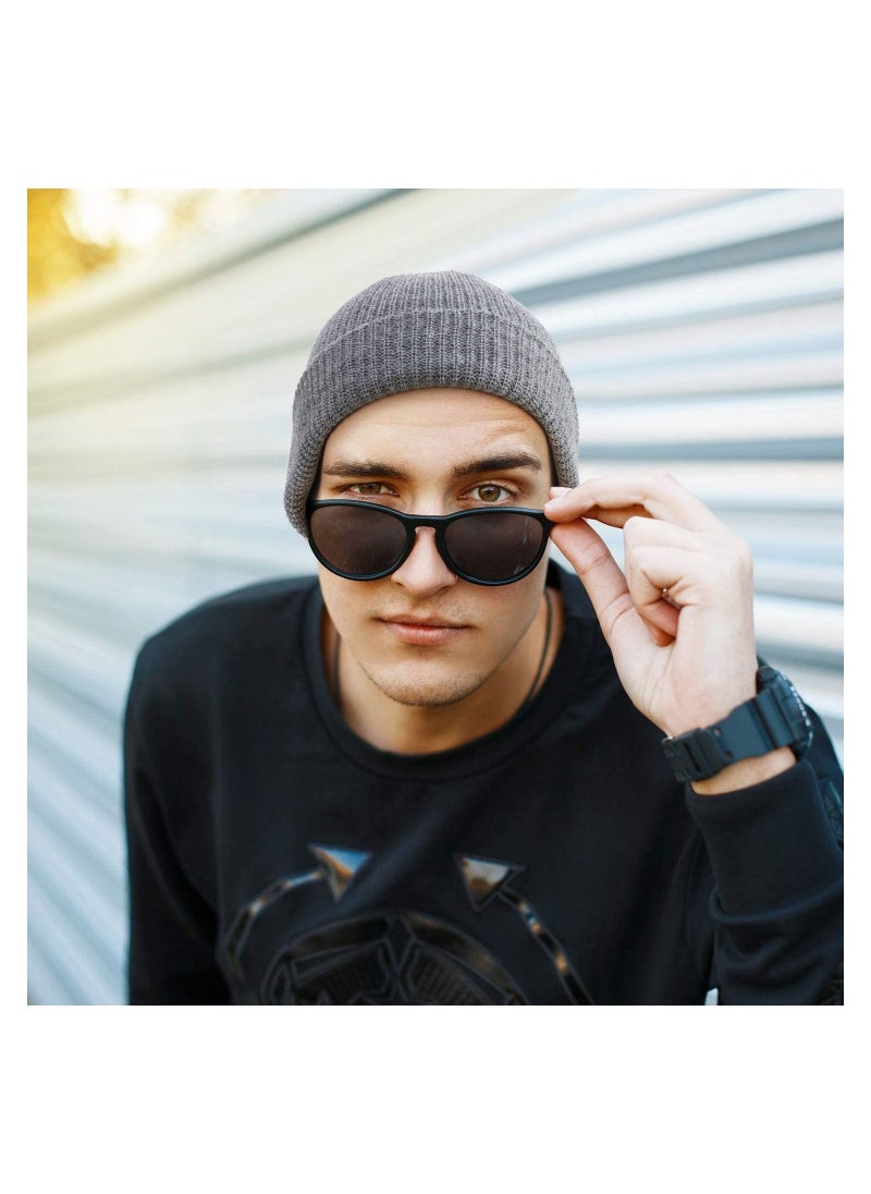 SYOSI - 4 Pieces Trawler Beanie Watch Hat Roll up Edge Skullcap Fisherman Beanie - Image 1