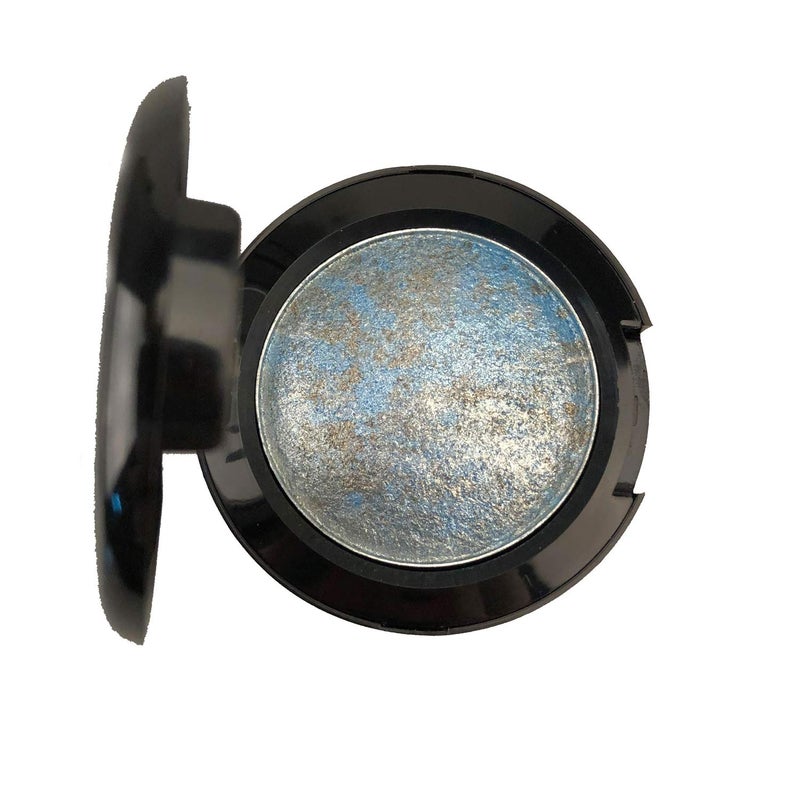 Mallofusa Single Color Baked Eye Shadow Palette Glitter Powder in Shimmer 15 Metallic Colors Optional (Ice Blue) - Image 2