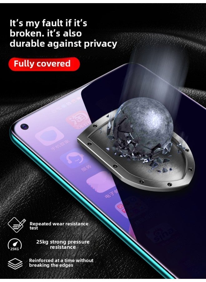 For Huawei Nova7 Tempered Film Nova7se Anti-peep Film For Nowa7 Mobile Phone Film For Navo7 Anti-peep Full Screen Coverage-Colour:【hd 2 Pieces + Blu-ray 1 Piece】 Diamond Explosion-proof, Free Artifact-Size:For Huawei Nova 7 Se - Image 5