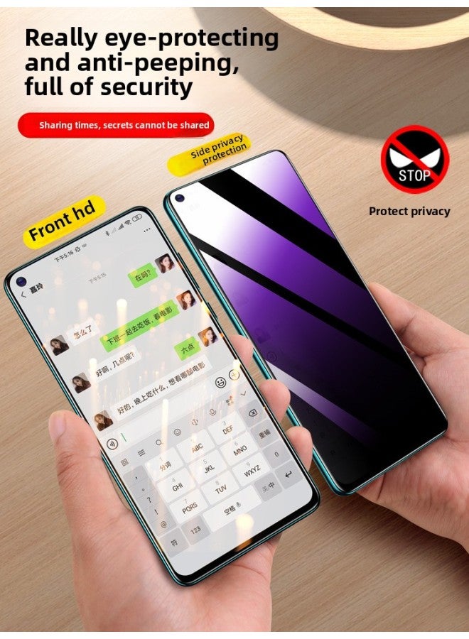 For Huawei Nova7 Tempered Film Nova7se Anti-peep Film For Nowa7 Mobile Phone Film For Navo7 Anti-peep Full Screen Coverage-Colour:【hd 2 Pieces + Blu-ray 1 Piece】 Diamond Explosion-proof, Free Artifact-Size:For Huawei Nova 7 Se - Image 3