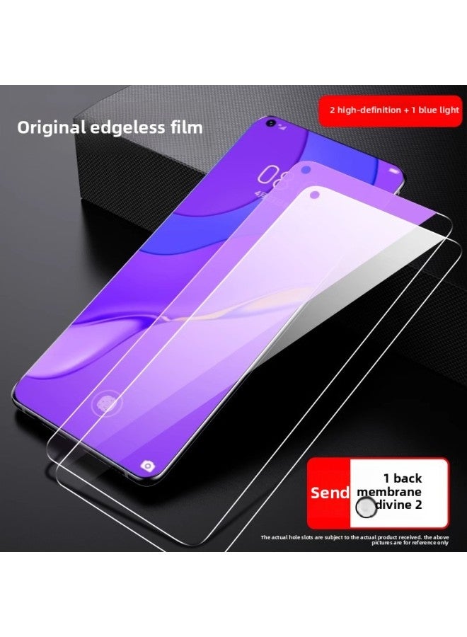 For Huawei Nova7 Tempered Film Nova7se Anti-peep Film For Nowa7 Mobile Phone Film For Navo7 Anti-peep Full Screen Coverage-Colour:【hd 2 Pieces + Blu-ray 1 Piece】 Diamond Explosion-proof, Free Artifact-Size:For Huawei Nova 7 Se - Image 1
