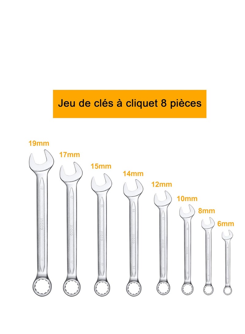 INGCO INGCO 8PCS Combination Spanner Set - HKSPA1088  - Image 2