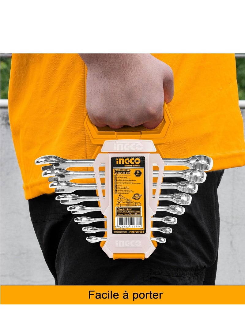 INGCO INGCO 8PCS Combination Spanner Set - HKSPA1088  - Image 4