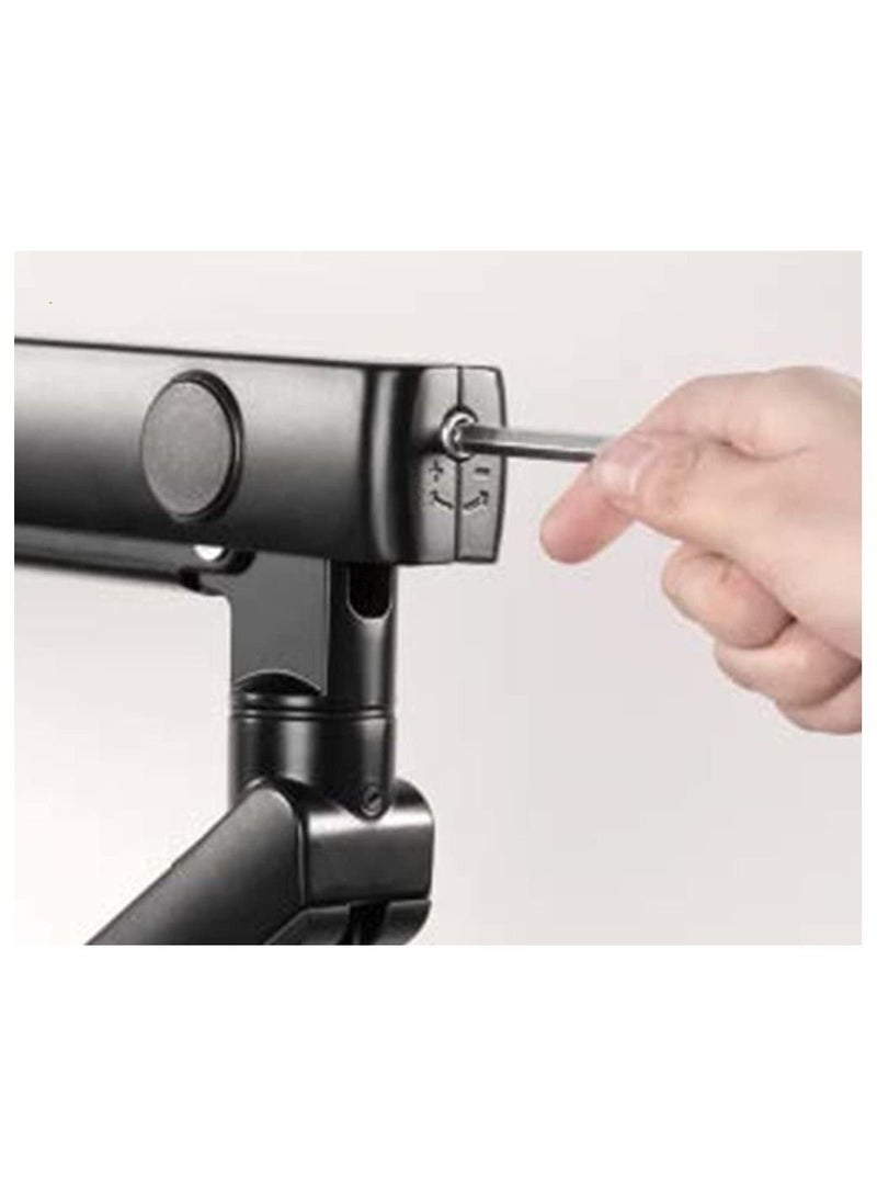 Workstation Desk Mount, Height Adjustable, LCD Monitor Arm with Laptop Holder, Single Gas Spring LCD Arm, Compact 17"-32" - Image 4