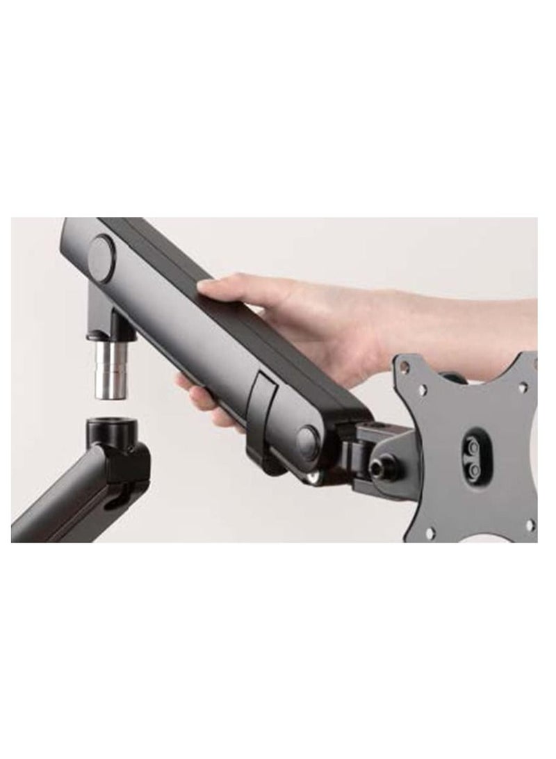 Workstation Desk Mount, Height Adjustable, LCD Monitor Arm with Laptop Holder, Single Gas Spring LCD Arm, Compact 17"-32" - Image 3