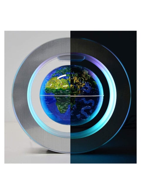 Magnetic Levitation Floating World Map with Constellations LED Light Globe 2 in 1 Anti Gravity Suspending in The Air Decoration Gadget (Blue)