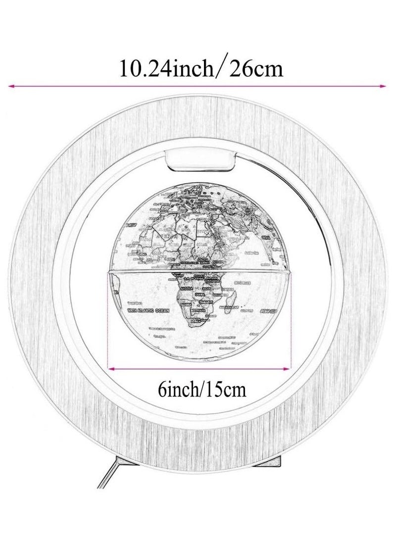 Magnetic Levitation Floating World Map with Constellations LED Light Globe 2 in 1 Anti Gravity Suspending in The Air Decoration Gadget (Blue)
