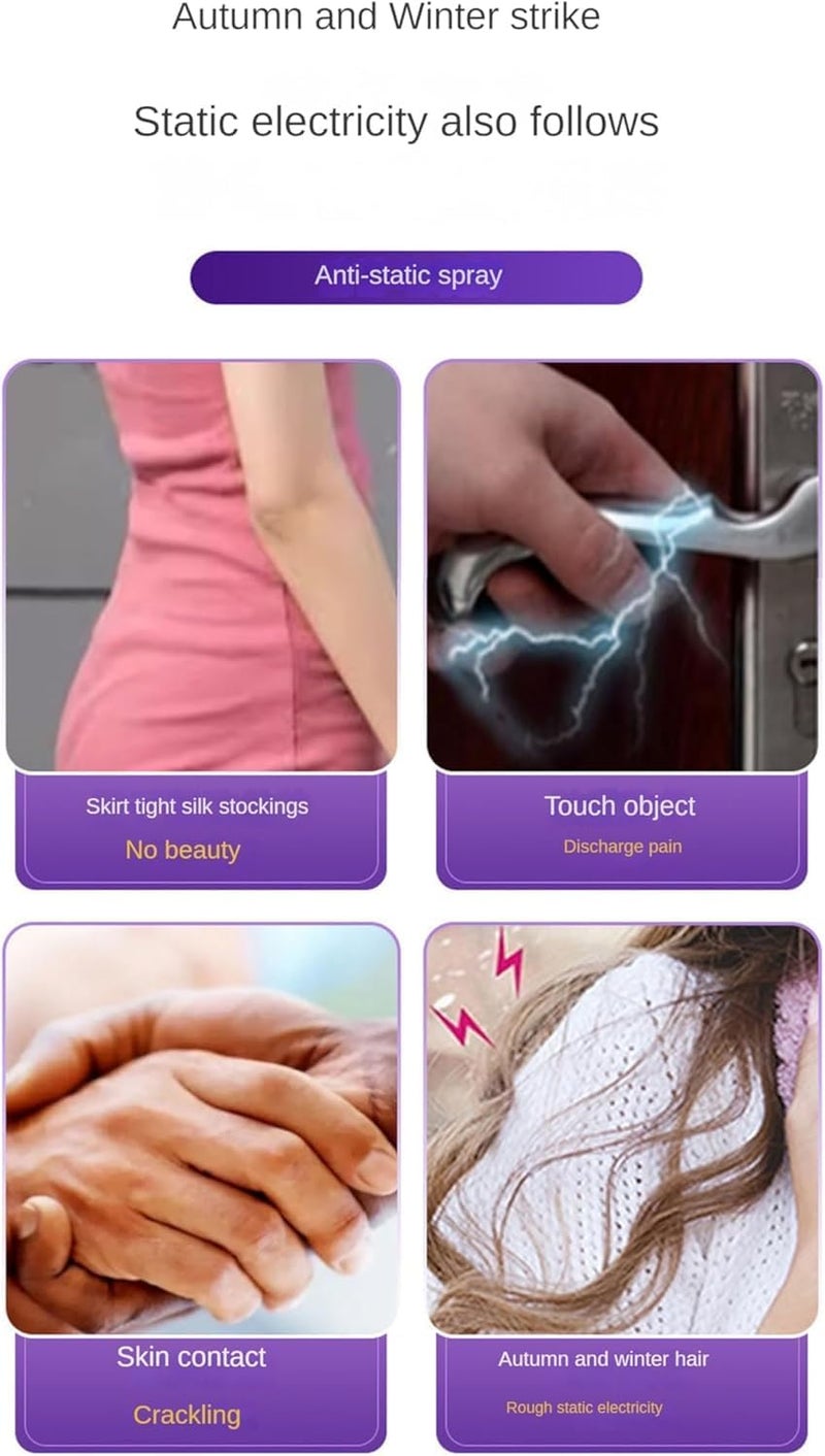 Antistatic Spray for Clothes, Anti-Wrinkle & Static Removal, Professional Protection and Softening for Garments - Image 2