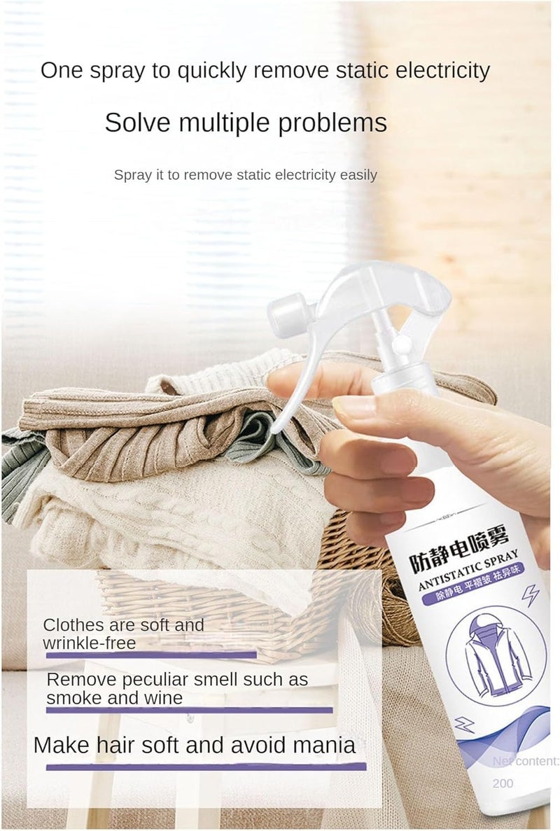 Antistatic Spray for Clothes, Anti-Wrinkle & Static Removal, Professional Protection and Softening for Garments - Image 1