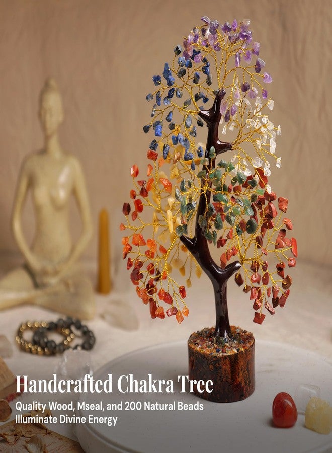 SUBSH 7 Chakra Tree of Life - Crystal Tree for Positive Energy - Healing Crystals and Stones - Birthday Gifts for Women, Home Office Decor -10-12" - Image 2