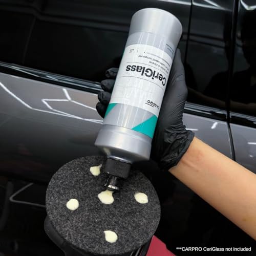 CARPRO GlassCUT Glass Polishing Pad - Polish Glass Scratches Etching, Remove Waterspots, Correct and Clean Damaged Windshield & Window Glass - Aggressive Rayon Heavy Pad - 3" (1 Pack) - Image 5