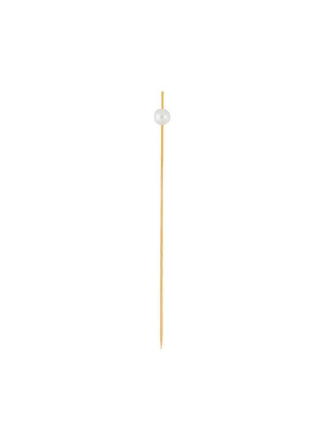 Restaurantware 6 Inch Decorative Skewers, 1000 White Pearl Design Decorative Bamboo Skewers - Sharp Point, Sturdy, Bamboo Decorative Picks, For Appetizers Or Garnishes - Image 1