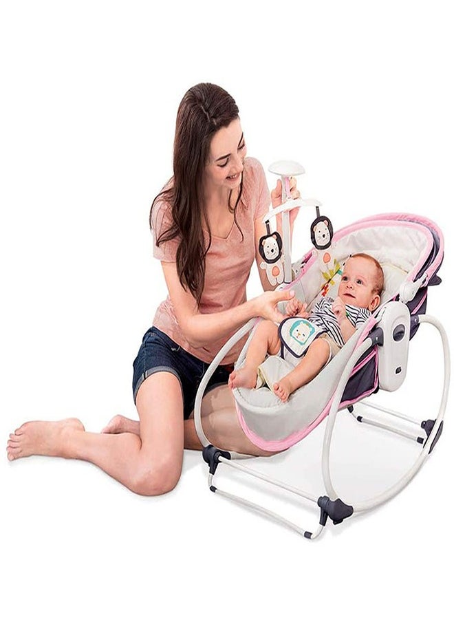 Mastela Mastela - 5-in-1 Multifunctional Comfortable Baby Bassinet Cradle Bed With Attractive Lighting & Musical Toy - 6033  - Image 5