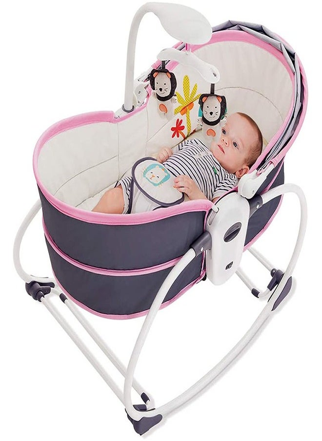 Mastela Mastela - 5-in-1 Multifunctional Comfortable Baby Bassinet Cradle Bed With Attractive Lighting & Musical Toy - 6033  - Image 3