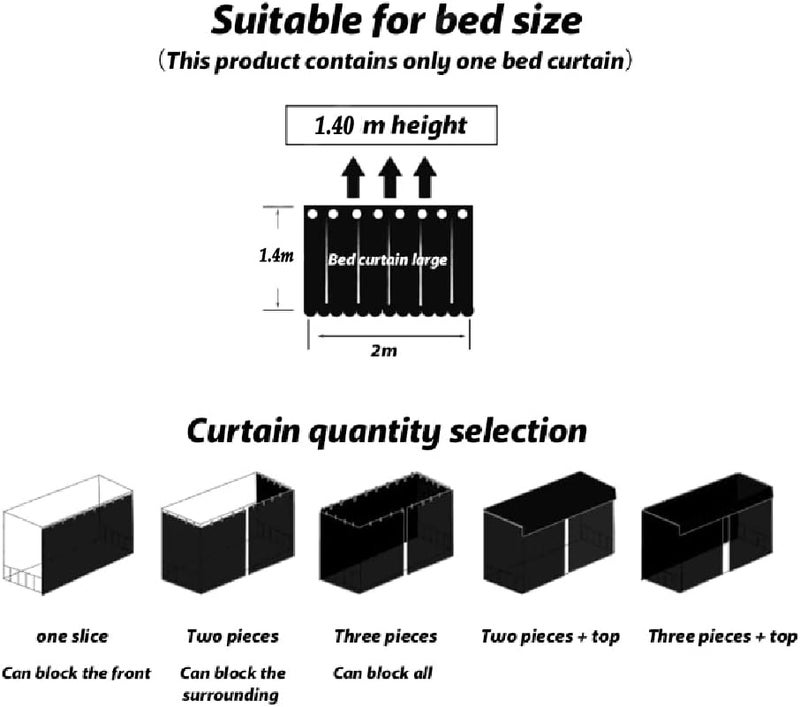 MioCloth Bunk Bed Curtains Dormitory Room Lightproof Decorative Roomate Privacy Cover Canopy Photo Background Decor Backdrop Blackout Curtain Star - Image 4