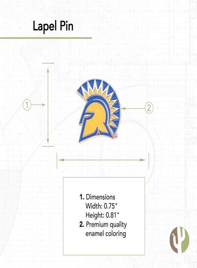 Desert Cactus San Jose State University Metal Lapel Pin Enamel Finish (A) - Image 2