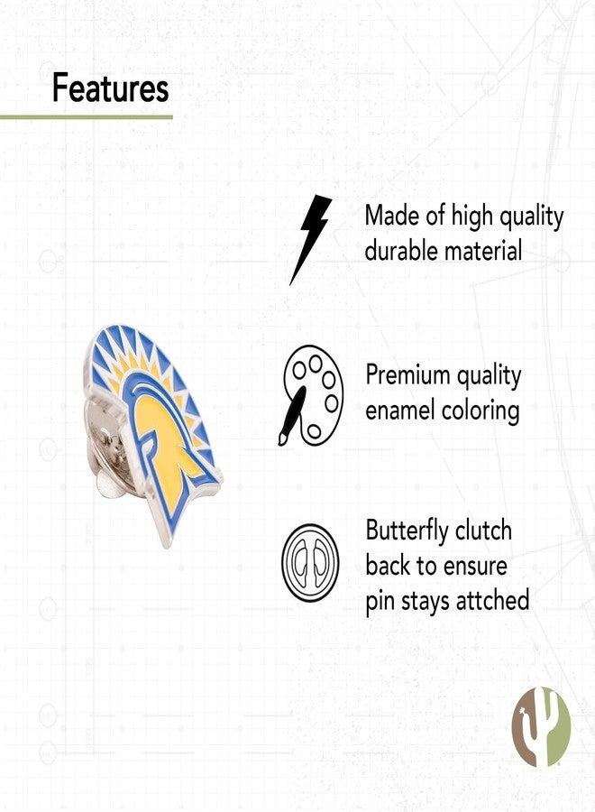 Desert Cactus San Jose State University Metal Lapel Pin Enamel Finish (A) - Image 3