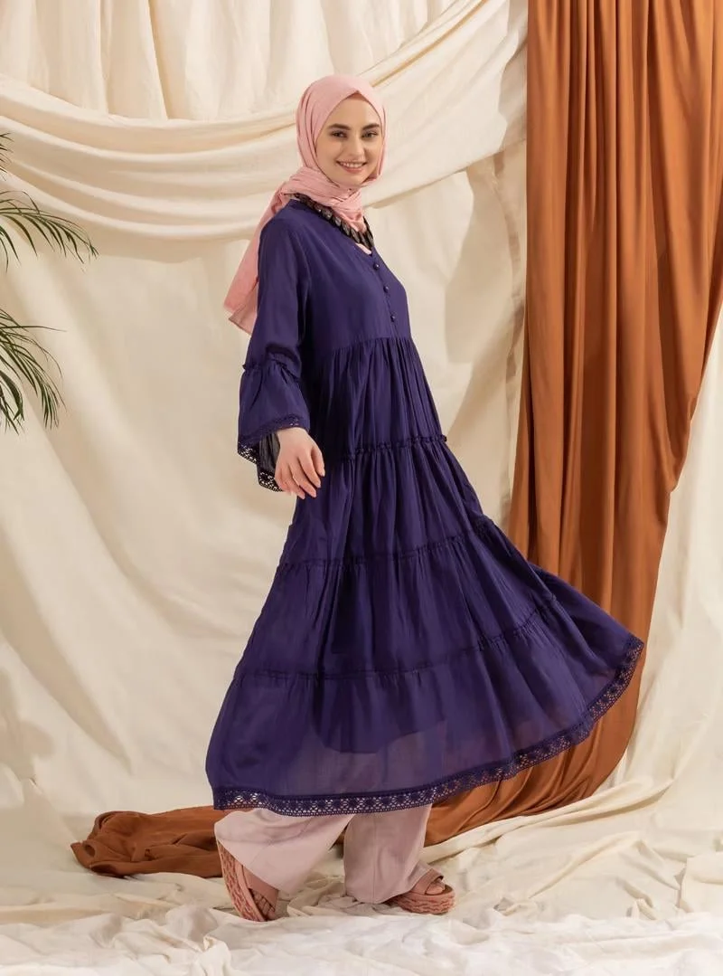 اليش شيل بيزي Tiered Cotton Dress