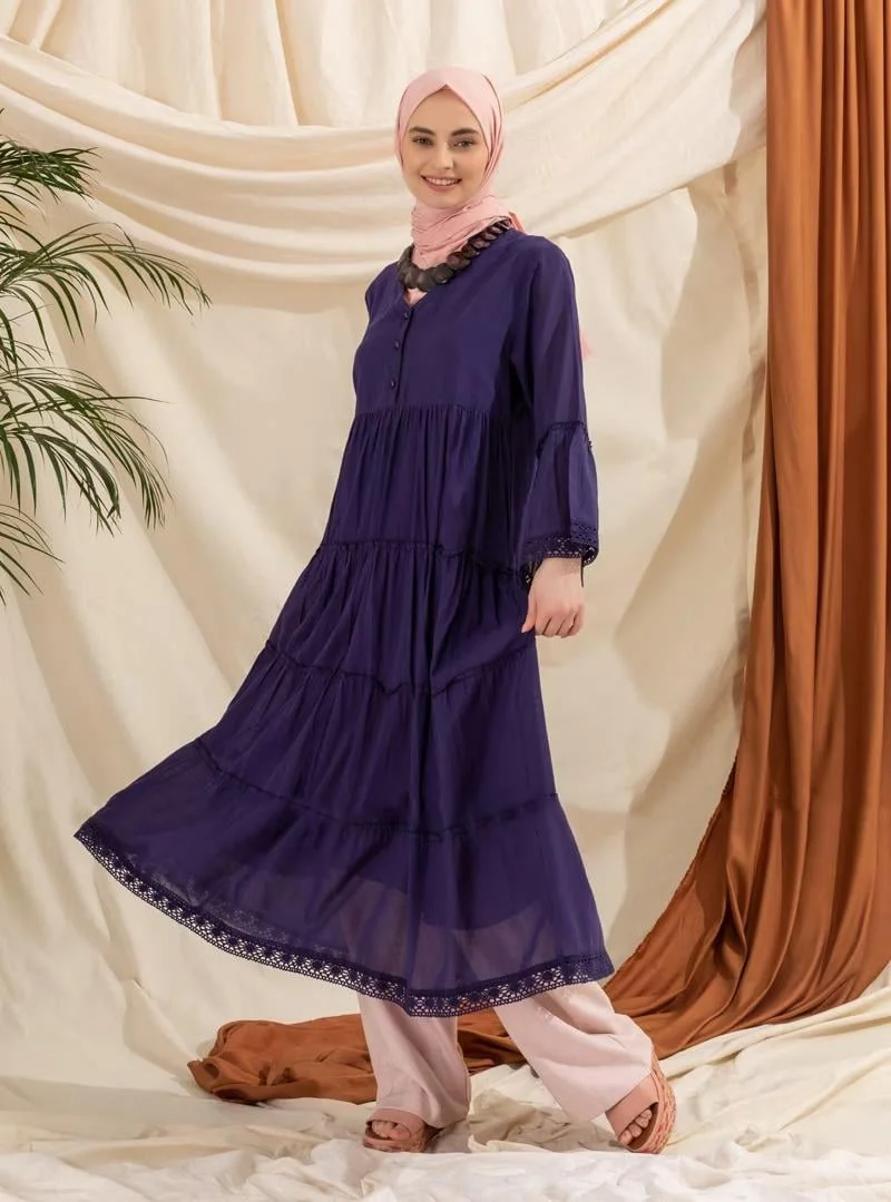 اليش شيل بيزي Tiered Cotton Dress