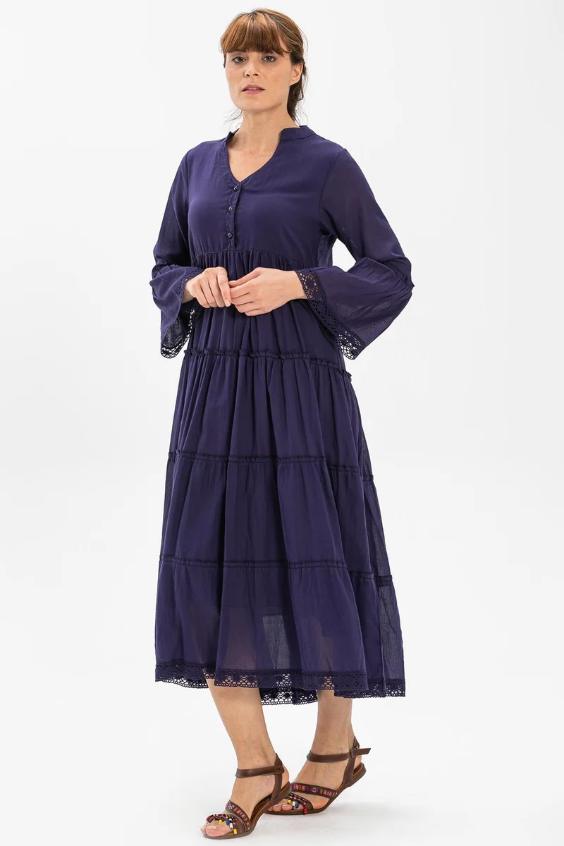 اليش شيل بيزي Tiered Cotton Dress