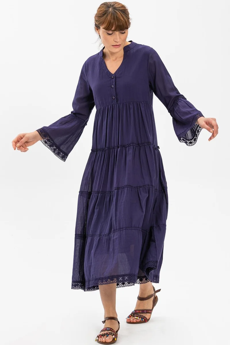 اليش شيل بيزي Tiered Cotton Dress