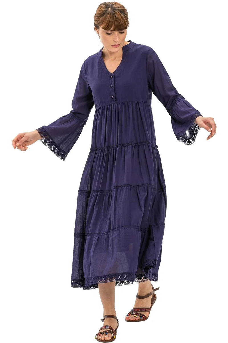 اليش شيل بيزي Tiered Cotton Dress
