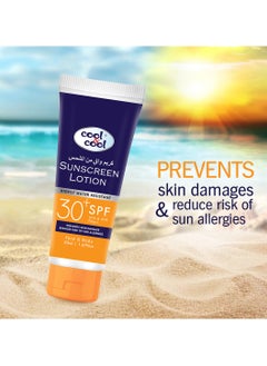 Cool & Cool Cool & Cool Sunscreen Lotion SPF 30+ - Highly Water Resistant, UVA & UVB Filters, Prevents Skin Damage & Reduces Risk of Sun Allergies, Face & Body 50 ML  - Image 3
