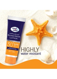 Cool & Cool Cool & Cool Sunscreen Lotion SPF 30+ - Highly Water Resistant, UVA & UVB Filters, Prevents Skin Damage & Reduces Risk of Sun Allergies, Face & Body 50 ML  - Image 2