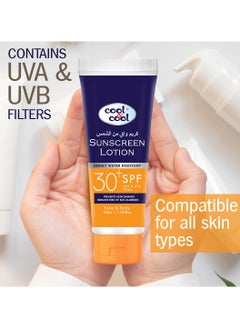 Cool & Cool Cool & Cool Sunscreen Lotion SPF 30+ - Highly Water Resistant, UVA & UVB Filters, Prevents Skin Damage & Reduces Risk of Sun Allergies, Face & Body 50 ML  - Image 4