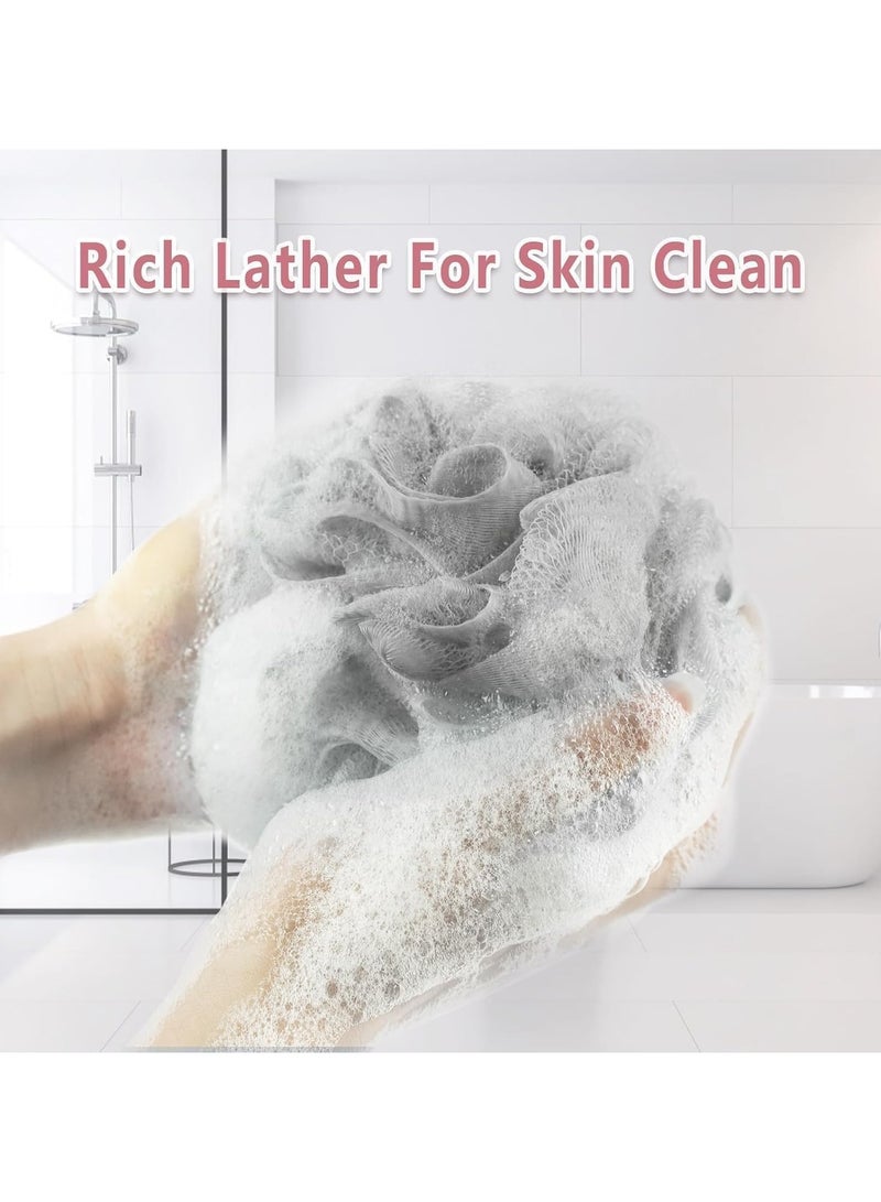 الصفحة الرئيسية 4 أنت عبوة من 3 قطع من إسفنجات الاستحمام، كرات استحمام، إسفنجات استحمام مقشرة وصديقة للبيئة، إسفنجات تقشير لطيفة للجسم، إسفنجات ليف لتنظيف البشرة وتهدئتها، ألوان متنوعة - Image 2