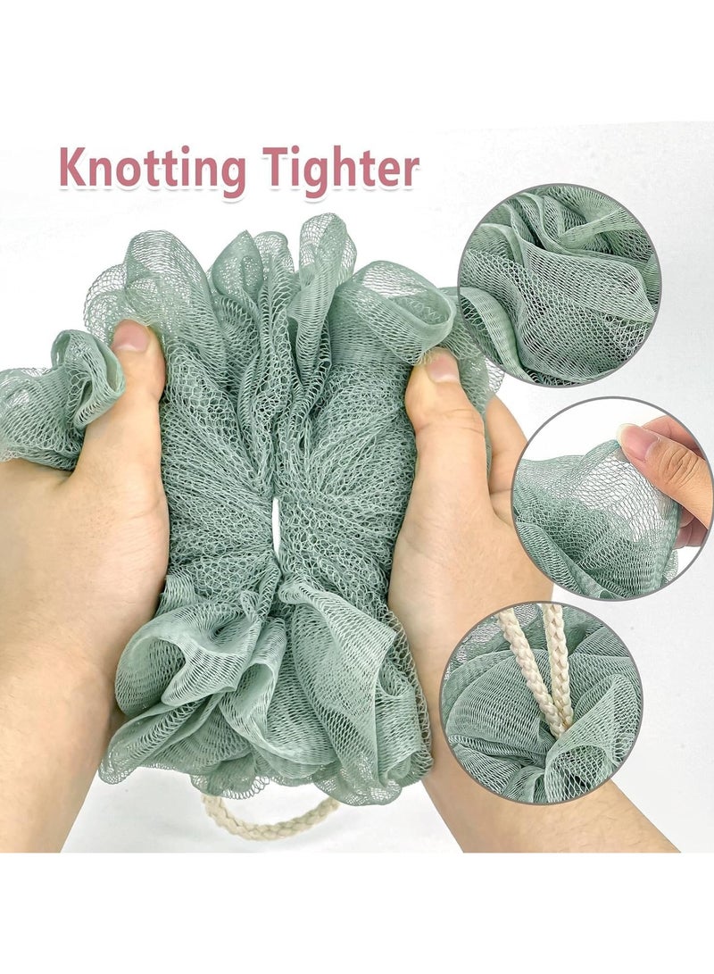 الصفحة الرئيسية 4 أنت عبوة من 3 قطع من إسفنجات الاستحمام، كرات استحمام، إسفنجات استحمام مقشرة وصديقة للبيئة، إسفنجات تقشير لطيفة للجسم، إسفنجات ليف لتنظيف البشرة وتهدئتها، ألوان متنوعة - Image 4