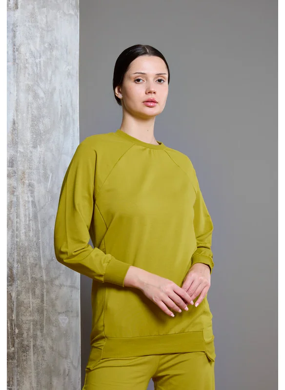 ذوق Raglan Sleeve High Low Hem Sweatshirt