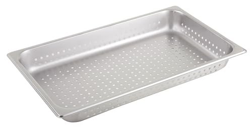 Winco Full Size 2.5" Deep Metal Food Pan/Steam Table Pan, Perforated, 22 Gauge - Image 2