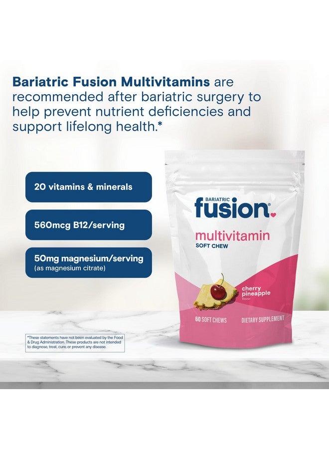 Bariatric Fusion Bariatric Multivitamin Chewable Soft Chew | Cherry Pineapple Flavor | Chewy Bariatric Vitamins for Post Bariatric Surgery Patients | 60 Count | 1 Month Supply - Image 4