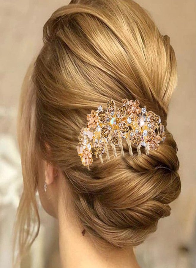 Siutaga 2 PCS Flower Bridal Hair Comb Rhinestone Barrette Hairpin for Women Decorative Chinese Style Hair Clips Hair Accessories - Image 5