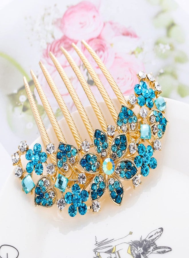 Siutaga 2 PCS Flower Bridal Hair Comb Rhinestone Barrette Hairpin for Women Decorative Chinese Style Hair Clips Hair Accessories - Image 2