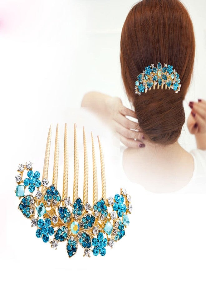Siutaga 2 PCS Flower Bridal Hair Comb Rhinestone Barrette Hairpin for Women Decorative Chinese Style Hair Clips Hair Accessories - Image 4
