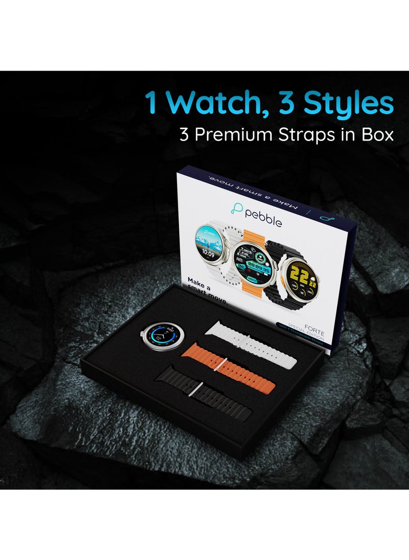 Pebble Forte 1.50" HD Infinite Display, BT Calling, Health Suite, Multi Sports, Premium Build, Alaram & Notification  - Image 1
