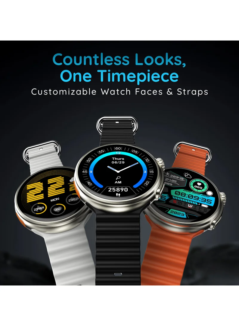 Pebble Forte 1.50" HD Infinite Display, BT Calling, Health Suite, Multi Sports, Premium Build, Alaram & Notification