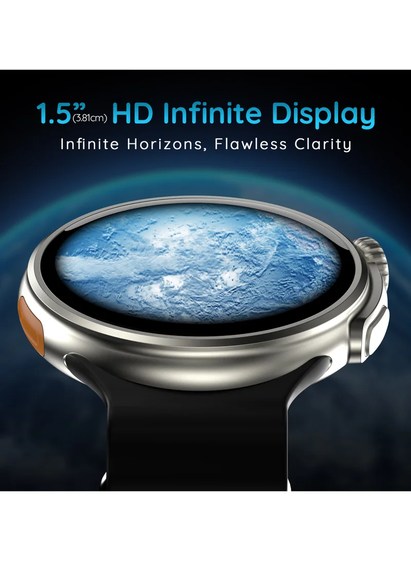 Pebble Forte 1.50" HD Infinite Display, BT Calling, Health Suite, Multi Sports, Premium Build, Alaram & Notification