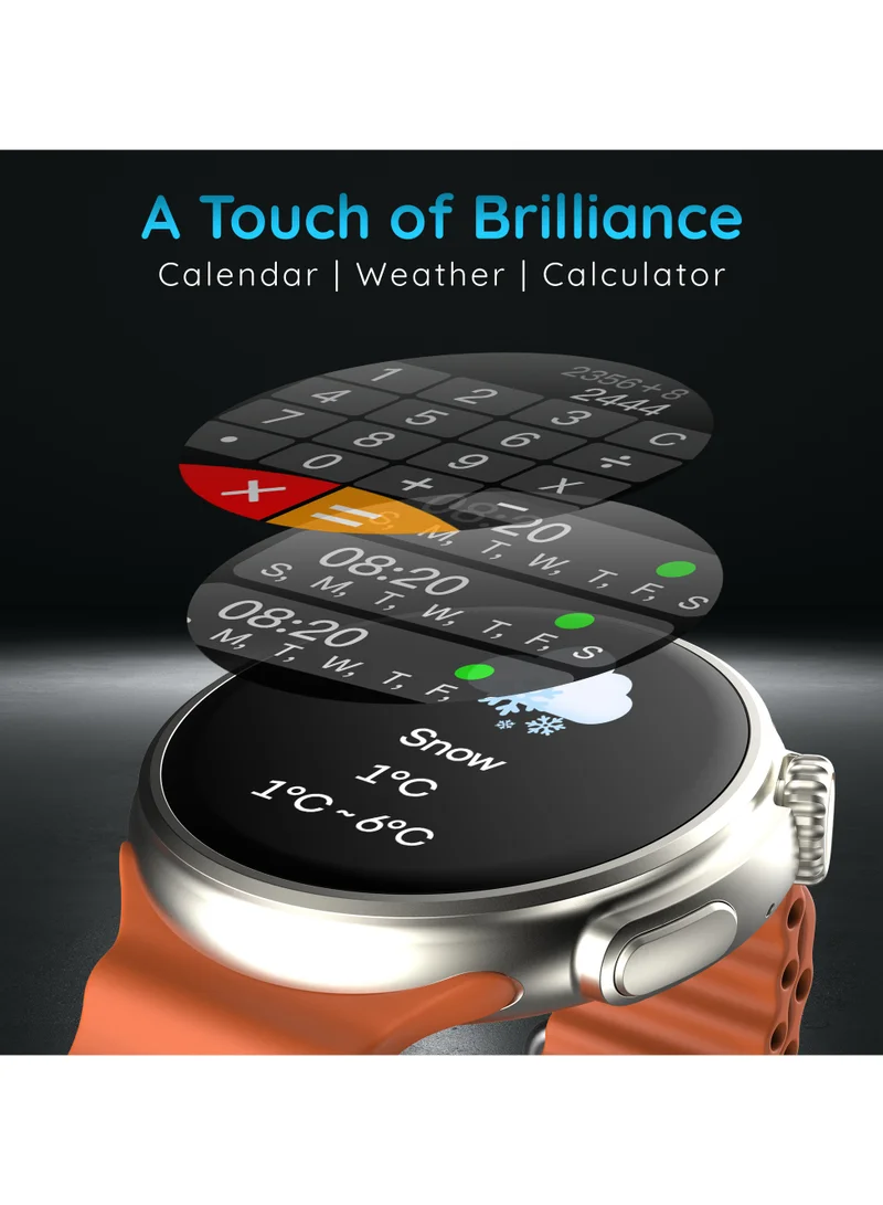 Pebble Forte 1.50" HD Infinite Display, BT Calling, Health Suite, Multi Sports, Premium Build, Alaram & Notification