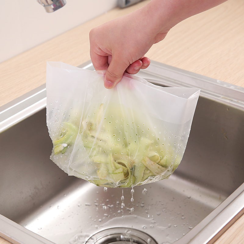 Disposable Self-Supporting Transparent Garbage Bag Residue Leftovers Bottom Drain Bag Sink Filter Water Cutting Bag 30 - Image 4