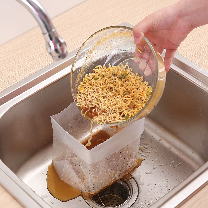 Disposable Self-Supporting Transparent Garbage Bag Residue Leftovers Bottom Drain Bag Sink Filter Water Cutting Bag 30 - Image 2