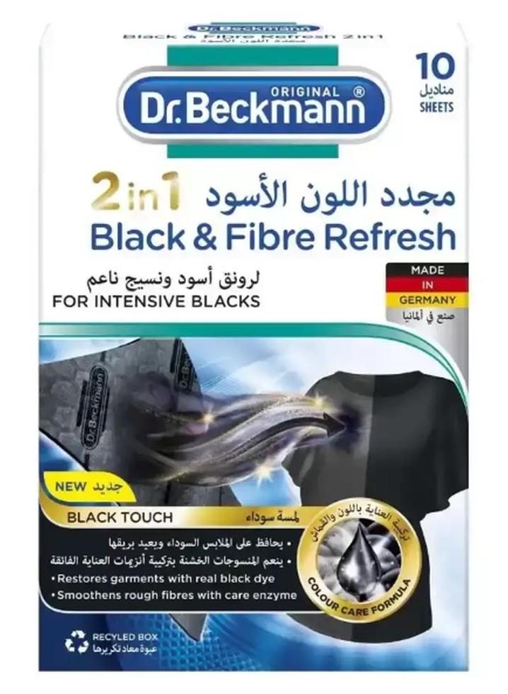 Dr. Beckmann Dr Beckmann 2in1 Black And Fibre Refresh For Intensive Blacks For Real Black Dye Garments- 10 Sheets