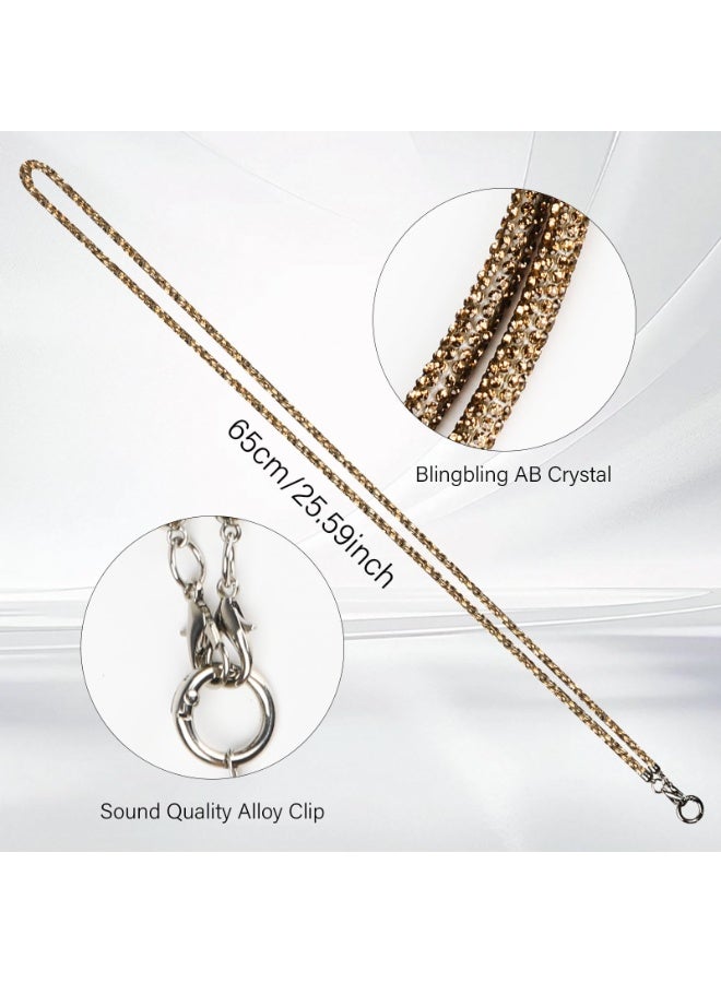 Phone Crossbody Lanyard, Crystal Phone Lanyard with Full Rhinestone Bling Glitter, Bling Phone Strap for Most Phone, iPad, Handbag,Wallet, Phone Neck Holder for Women (Cooper) - Image 4