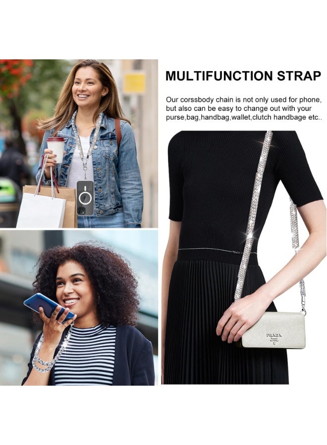 Phone Crossbody Lanyard, Crystal Phone Lanyard with Full Rhinestone Bling Glitter, Bling Phone Strap for Most Phone, iPad, Handbag,Wallet, Phone Neck Holder for Women (Cooper) - Image 3